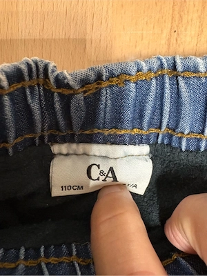 NEUWERTIGE Jungen Thermo Jeans  Stoff Hose Marke C&A, Größe 110