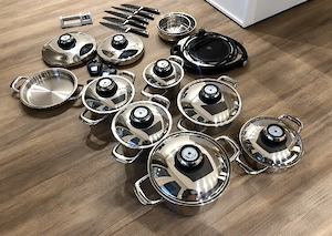 AMC Ruby Kochgeschirr-Set, Pure1 Navigenio Profi-Messerset 