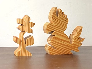 Papagei mit Blume   Holzdeko   Handarbeit