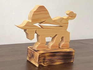 Handgemachter Holz-Stier   Unikat   schöne Deko