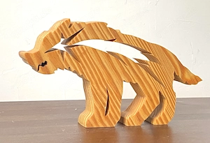 Handgemachter Holzwolf   Unikat   Holzfigur
