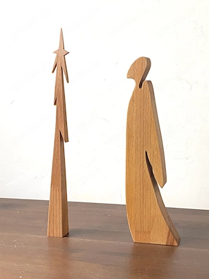 Handgefertigte Holzfigur   echtes Unikat aus Holz