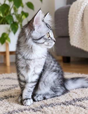 Maine-Coon-Mix-Kater sucht liebevolles Zuhause   
