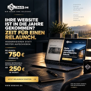 Website Relaunch für Unternehmen   moderne Website ab 750   | MSM365.DE