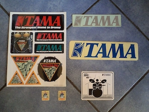 Diverse Original TAMA Drum Sticker Aufkleber Vintage Logo, NEU 1980er 1990er, sehr selten und rar