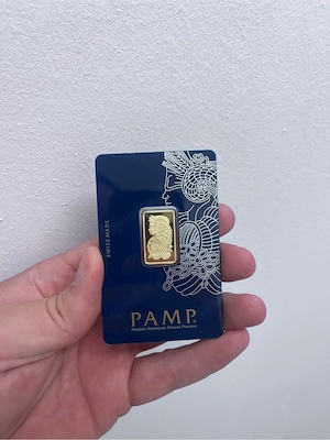 5g Pamp Goldbarren im Blister mit Zertifikat