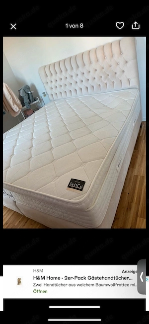 Boxspringbett samt beige 