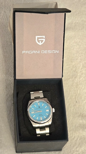 Armbanduhr - Pagani Design PD-1690 Skyblue Automatik Uhr mit Box - Herrenuhr