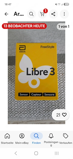 Freestyle Libre 3 Sensor neu MHB 2027