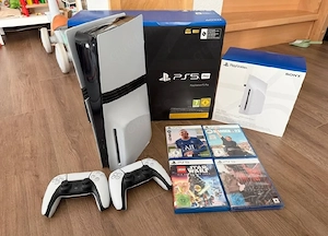 PlayStation 5 Pro mit Laufwerk, 2 Controller und 4 Spielen
