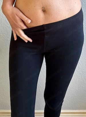 schwarze Leggins - 7 8 lang , Größe S 36 , schwarz 