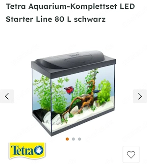 Aquarium wie NEU Tetra 80l schwarz LED mit Zubehör 