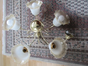 vintage Deckenlampe mit Messing
