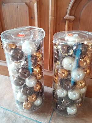Glas Weihnachtskugeln 2x XXL Packung 