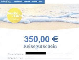 Reisegutschein HolidayCheck