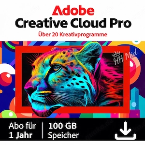 Adobe Creative Cloud Pro - 12 Monate Abo, unbenutzt