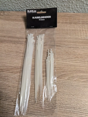 Kabelbinder Set weiß (70 Stück)   Verschiedene Größen   NEU & OVP