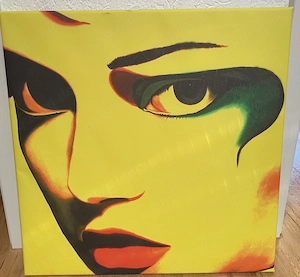 Gelbes Gesicht abstrakt Kunstdruck