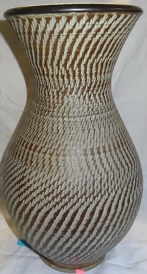 DR DÜMLER & BREIDEN Höhr Bodenvase Keramik braun 216 45 event. 60iger 43x19 3,6kg Vintage  Wir leere