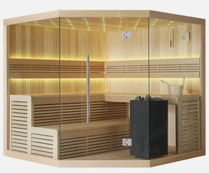 Sauna,mit grosse Scheiben neu 