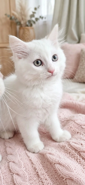 Weißer Perser-Kater  mit smaragdgrünen Augen- 3 Monate - sucht neues Zuhause 
