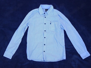 Langarm Hemd Chapter Young Gr. 146 152 blau weiß gestreift Jungs