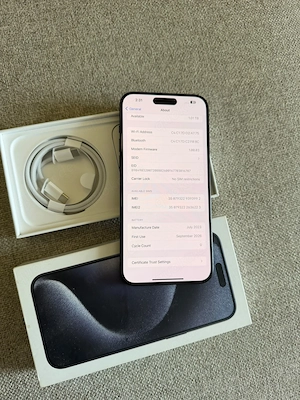 Brand new 15 pro max 1 Tera 100%  ( activated yesterday)