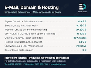 E-Mail & Hosting umziehen - ohne Datenverlust, ohne Spam-Ordner, ohne Ausfall