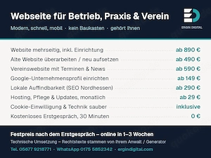 Webseite für Ihr Unternehmen - Erstellung, Pflege, Technik | Calden & Kassel