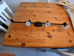 LED Deckenleuchte mit 4 Spots schwarz