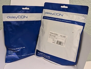2x deleyCON USB 3.0 Kabel 3m (A-Stecker auf A-Stecker) Blau Schwarz   NEU & OVP im Set