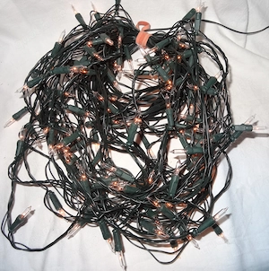 P Lichterkette 120 Lampen mit AC Adapter TypPower Supply wenig benutzt einwandfrei erhalten 