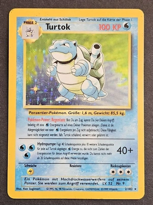 Pokemon Turtok Base Set 1999