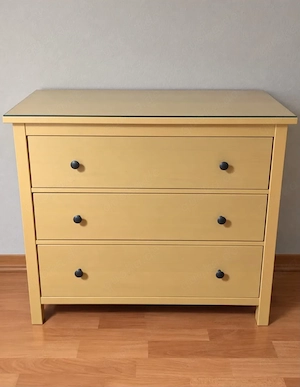 IKEA HEMNES Kommode - 3 Schubladen- senfgelb