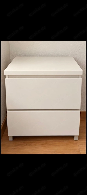 MALM Kommode weisser Nachttisch