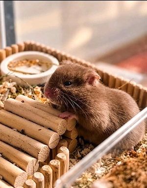 Junger Goldhamster chocolate männlich 