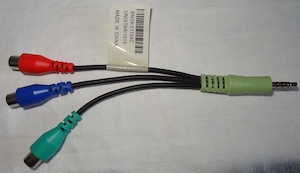 P Samsung BN3901154C Cinch  Videoadapter Fernseher Kabel BN39-01154 AV-Komponenten Adapterkabel unbe