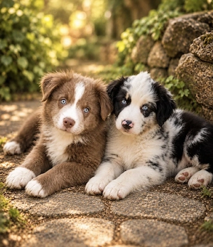 Miniature Australian Shepherd Welpen mit Papieren auf der Suche nach ihrer perfekten Familie