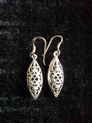 Längliche Ohrringe aus 925 Silber