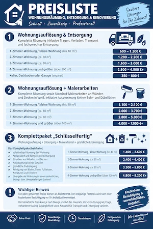Wohnungsauflösung, Entrümpelung & Renovierung   Berlin & Umgebung