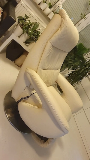 2x Hukla Relaxsessel elektrisch Lederoptik creme zusammen 250  VB