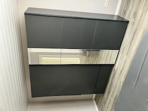 Rauch Möbel Sevilla Schrank Kleiderschrank Schwebetürenschrank, Grau metallic