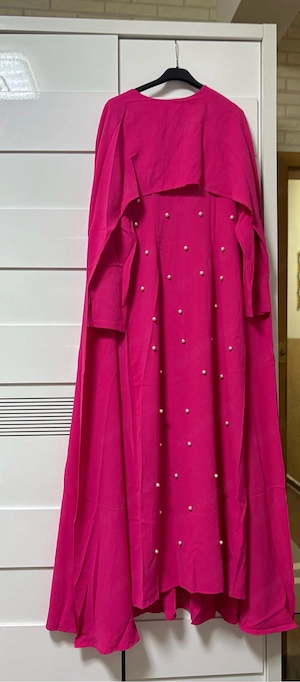 Pinkes Kleid mit passendem Überwurf   Bolero   elegant & festlich