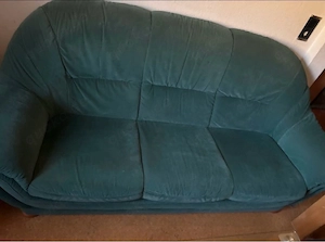 Sofa Set 3-Sitzer und 2-Sitzer in Grün, neu