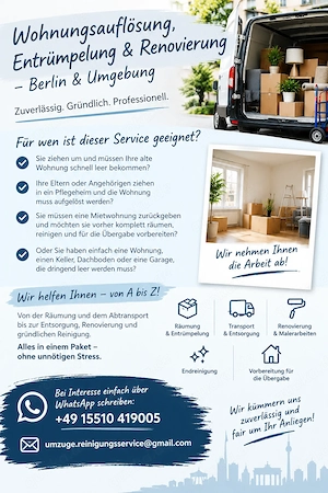 Wohnungsauflösung & Entrümpelung   Berlin & Umgebung