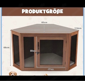 Hunde Eckbox Braun 