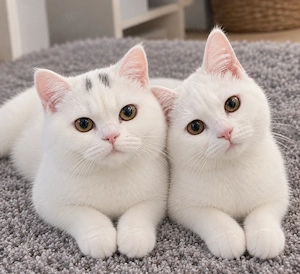 Wunderschöne reinweiße BKH Kitten (4 Monate) 