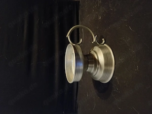 Vintage Zinnguss-Kerzenhalter mit Griff 