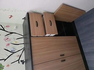 Kommode in Buche Schwarz 110x110x40