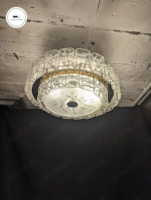 Doria Eisglas Leuchte 60er